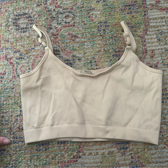 Bo + Tee Spaghettiti Strap Bra in Beige - Picture 2 of 3